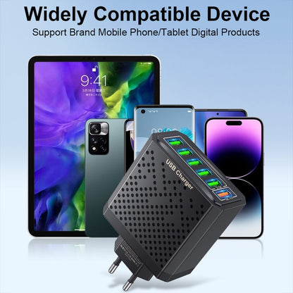 6-Ports Multifunctional Quick Charging USB Travel Charger Power Adapter, Model: Black AU Plug by buy2fix