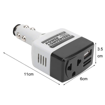 12V/24V To 220V Auto Car Power Converter Adapter With USB Charging Port by buy2fix