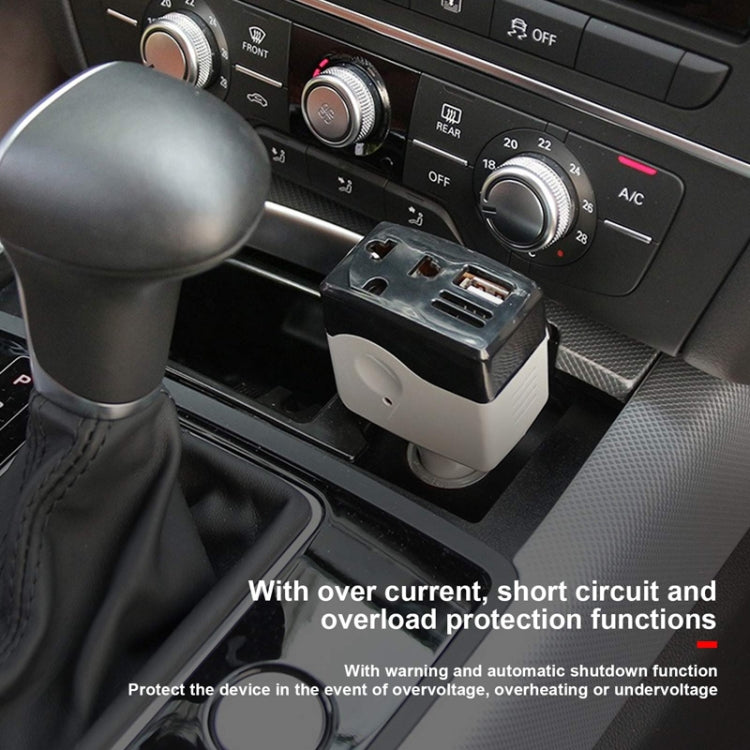 12V/24V To 220V Auto Car Power Converter Adapter With USB Charging Port by buy2fix