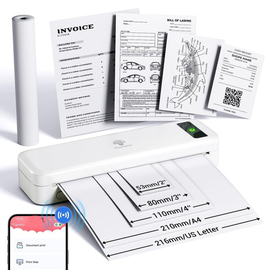 Phomemo M835  Wireless Bluetooth Thermal Printer Support Multi-Size Thermal Paper - Receipt Printers by Phomemo | Online Shopping UK | buy2fix