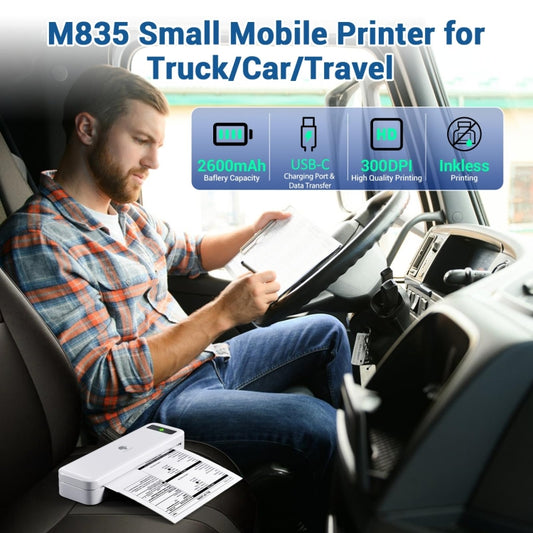 Phomemo M835  Wireless Bluetooth Thermal Printer Support Multi-Size Thermal Paper - Receipt Printers by Phomemo | Online Shopping UK | buy2fix