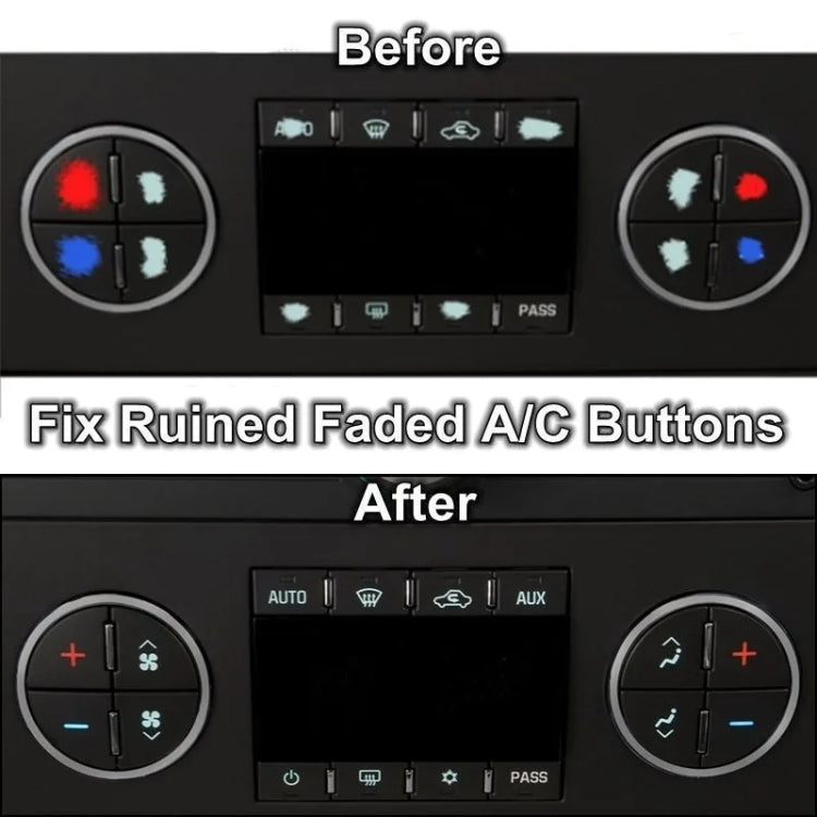 2sets For Audi A4/B6/B7 2000-2004 Car Air Conditioning Button Panel Sticker by buy2fix