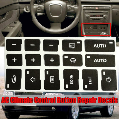 2sets For Audi A4/B6/B7 2000-2004 Car Air Conditioning Button Panel Sticker by buy2fix