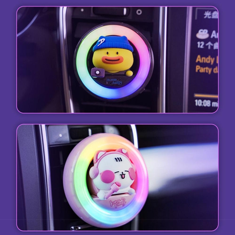 ICARER FAMILY XX-28 Car Aromatherapy Colorful Rhythm Lights Air Vent Aromatherapy Decoration(Pink) by ICARER FAMILY
