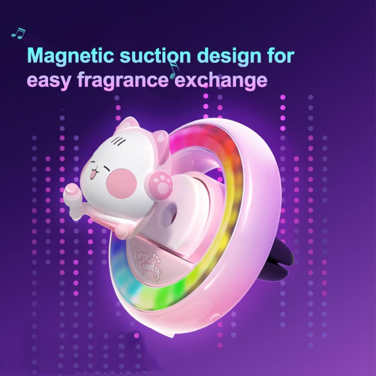 ICARER FAMILY XX-28 Car Aromatherapy Colorful Rhythm Lights Air Vent Aromatherapy Decoration(Pink) by ICARER FAMILY