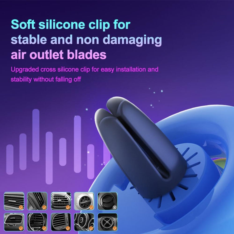 ICARER FAMILY XX-28 Car Aromatherapy Colorful Rhythm Lights Air Vent Aromatherapy Decoration(Purple) by ICARER FAMILY