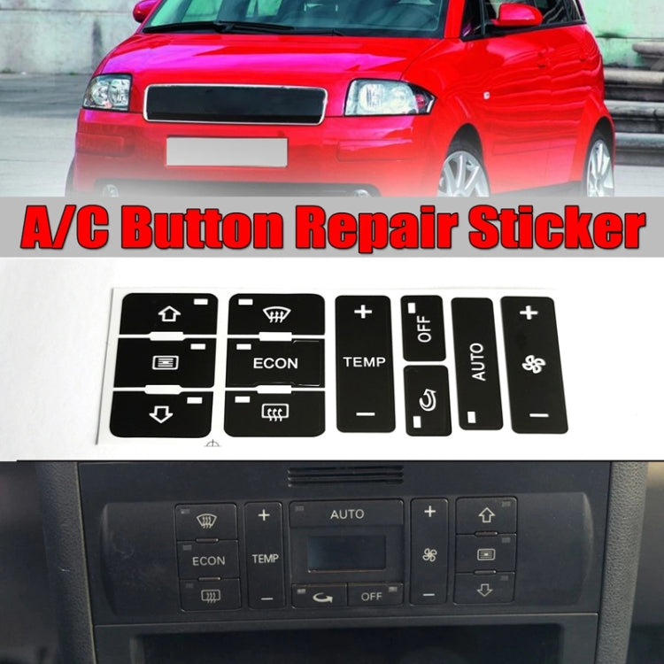 2pcs For Audi A2/A3/A8L Car Air Conditioning Control Switch Repair Sticker by buy2fix