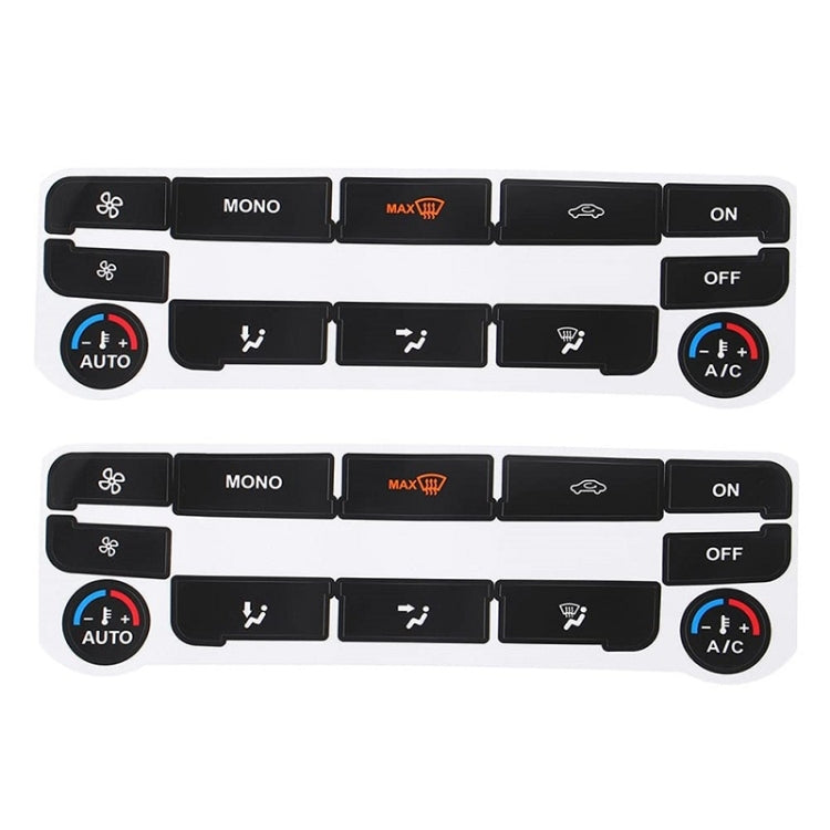 2pcs For Ford S-Max/MONDEO Car Air Conditioning Button Repair Sticker(Black) by buy2fix