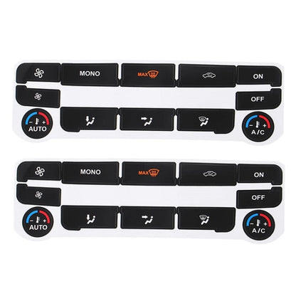 2pcs For Ford S-Max/MONDEO Car Air Conditioning Button Repair Sticker(Black) by buy2fix