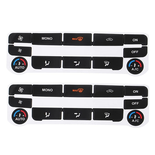 2pcs For Ford S-Max/MONDEO Car Air Conditioning Button Repair Sticker(Black) by buy2fix