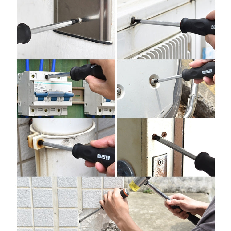 BOLEEI 8.0x250mm Phillips Heart Piercing Knockable Screwdriver Convertible Tool by BOLEEI