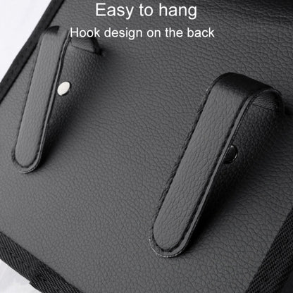 Car Folding Trash Can Multifunctional Seatback Hanging Storage Box(Black) by buy2fix