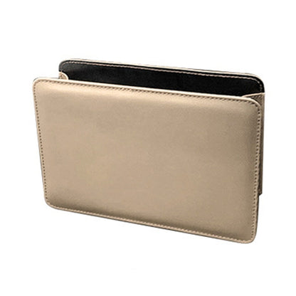 Car Folding Trash Can Multifunctional Seatback Hanging Storage Box(Beige) by buy2fix