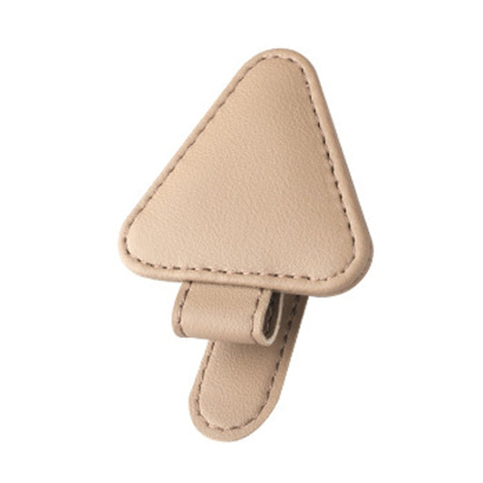Car Eyeglasses Storage Clip Automobile Sun Visor Sunglasses Carrying Holder(Beige) by buy2fix