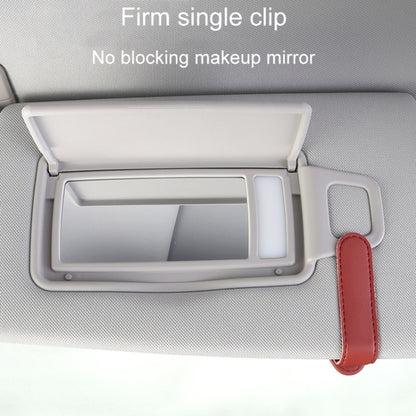 Car Eyeglasses Storage Clip Automobile Sun Visor Sunglasses Carrying Holder(Red) by buy2fix