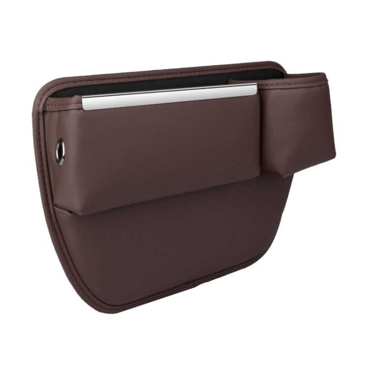 Automotive Seat Clamp Seam Organizer Car Decoration Storage Bag Water Cup Model, Style: Passenger Mocha Brown by buy2fix