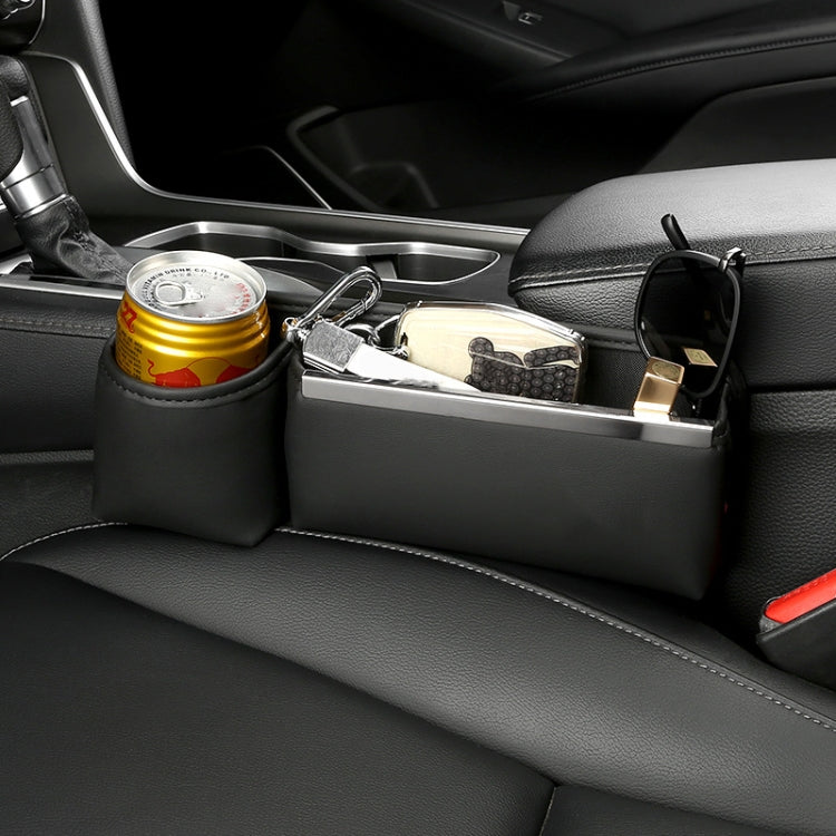 Automotive Seat Clamp Seam Organizer Car Decoration Storage Bag Water Cup Model, Style: Passenger Mocha Brown by buy2fix