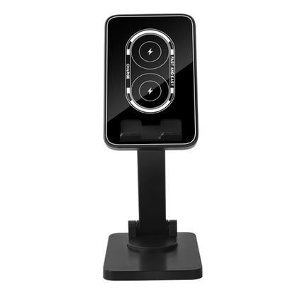 15W Desktop Wireless Charging Rotating Phone Holder Lazy Tablet Folding Lifting Bracket(Black) by buy2fix