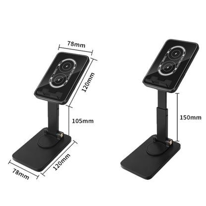 15W Desktop Wireless Charging Rotating Phone Holder Lazy Tablet Folding Lifting Bracket(Black) by buy2fix