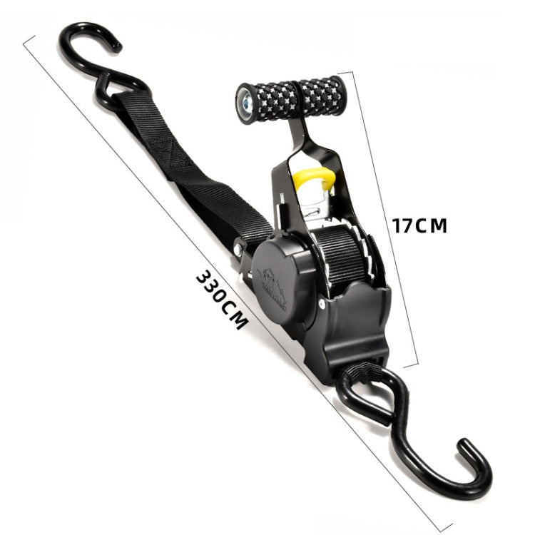 Auto Retract Tensioner Automobile And Motorcycle Cargo Fixing Straps(White) - Towing Bars by buy2fix | Online Shopping UK | buy2fix