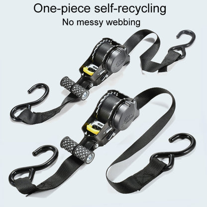 Auto Retract Tensioner Automobile And Motorcycle Cargo Fixing Straps(White) - Towing Bars by buy2fix | Online Shopping UK | buy2fix