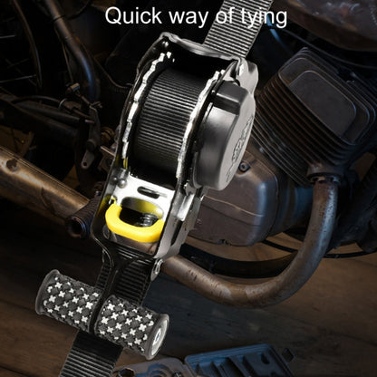 Auto Retract Tensioner Automobile And Motorcycle Cargo Fixing Straps(White) - Towing Bars by buy2fix | Online Shopping UK | buy2fix
