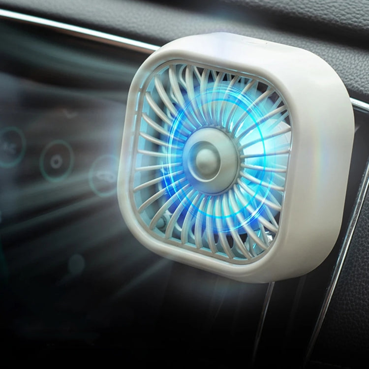 F11 Car USB Colorful Gradient Light Cooling Fan Automotive Interior, Color: Khaki by buy2fix