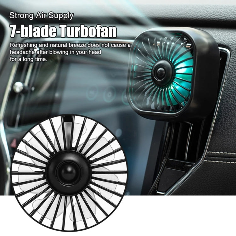 F11 Car USB Colorful Gradient Light Cooling Fan Automotive Interior, Color: Khaki by buy2fix