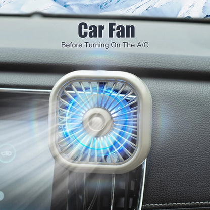 F11 Car USB Colorful Gradient Light Cooling Fan Automotive Interior, Color: Khaki by buy2fix
