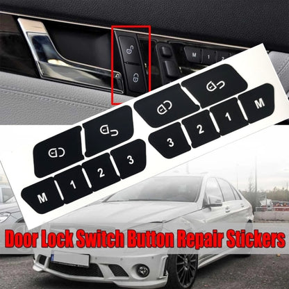 For Mercedes Benz W204/C300 2007-2014 Inner Door Switch Button Repair Sticker(Style 2) by buy2fix
