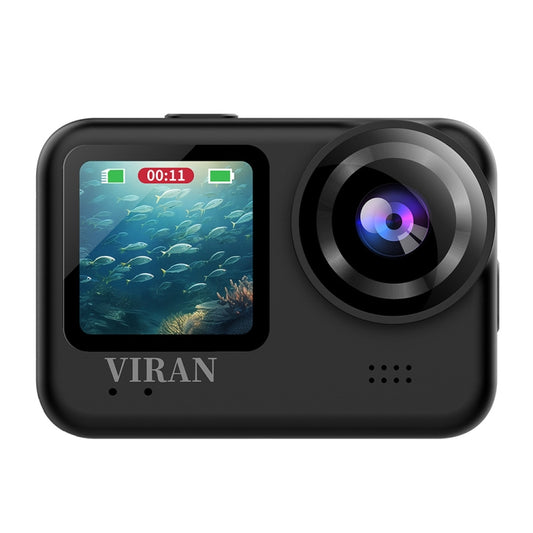 VIRAN V9 4K Dual Color Screen Diving Anti-Shake Action Camera Outdoor Cycling Travel Recorder(Round) - Sports Camera by VIRAN | Online Shopping UK | buy2fix