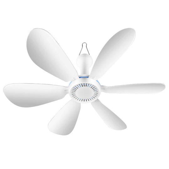 USB Home Dormitory Mute High Wind Power Mini Fan Six Blade Small Ceiling Fan, Style: Single Fan