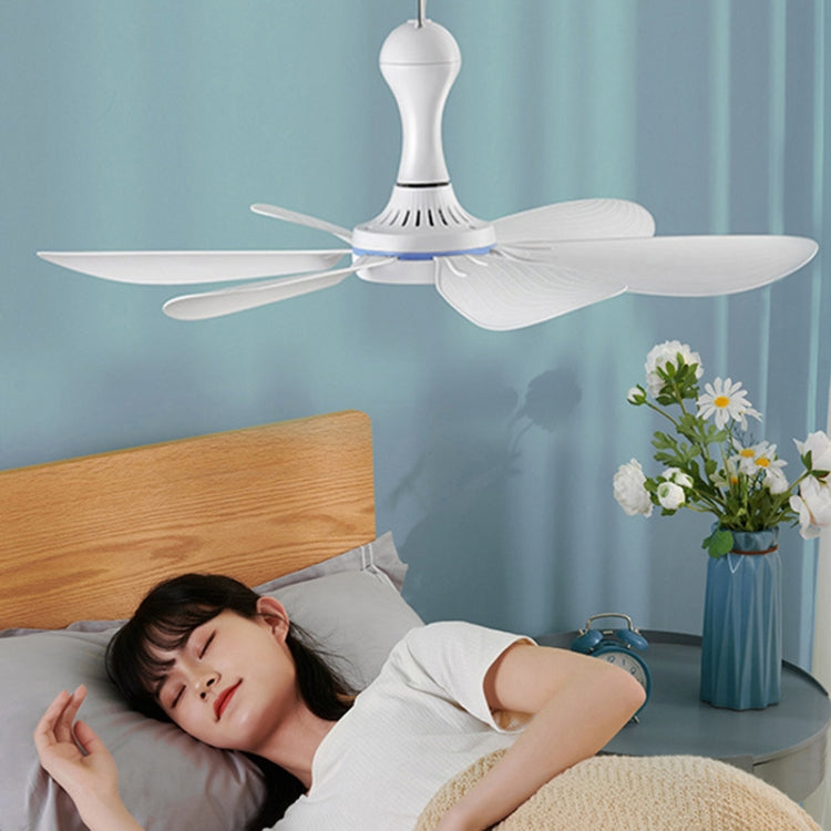 USB Home Dormitory Mute High Wind Power Mini Fan Six Blade Small Ceiling Fan, Style: Single Fan by buy2fix