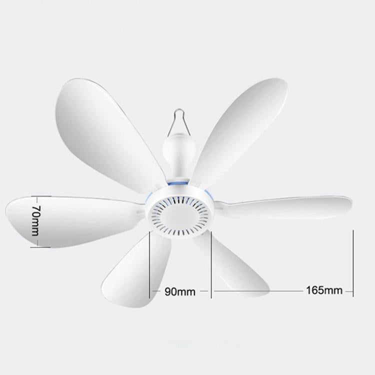 USB Home Dormitory Mute High Wind Power Mini Fan Six Blade Small Ceiling Fan, Style: Single Fan by buy2fix