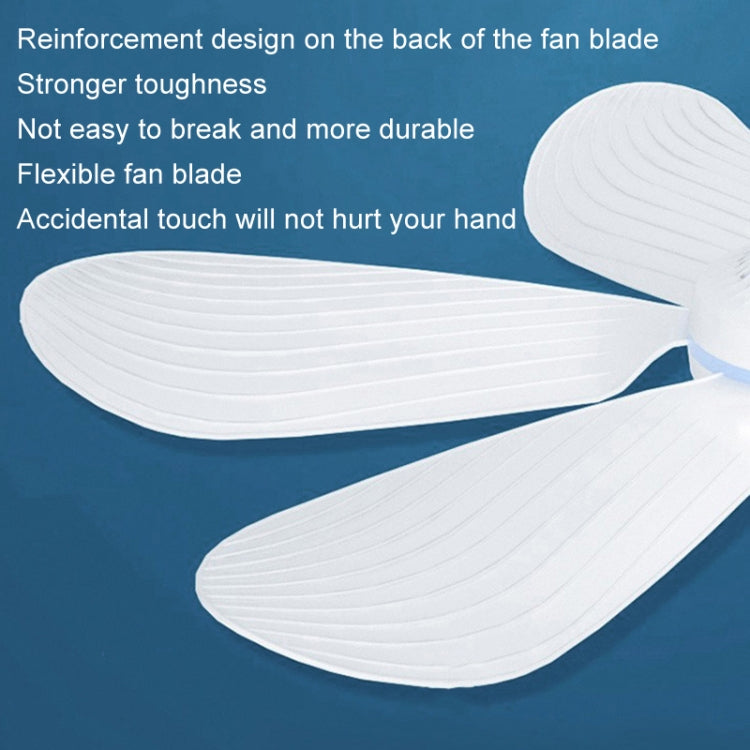 USB Home Dormitory Mute High Wind Power Mini Fan Six Blade Small Ceiling Fan, Style: Fan+Remote Control Speed Control Cord by buy2fix