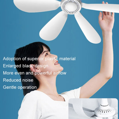 USB Home Dormitory Mute High Wind Power Mini Fan Six Blade Small Ceiling Fan, Style: Fan+Remote Control Speed Control Cord by buy2fix