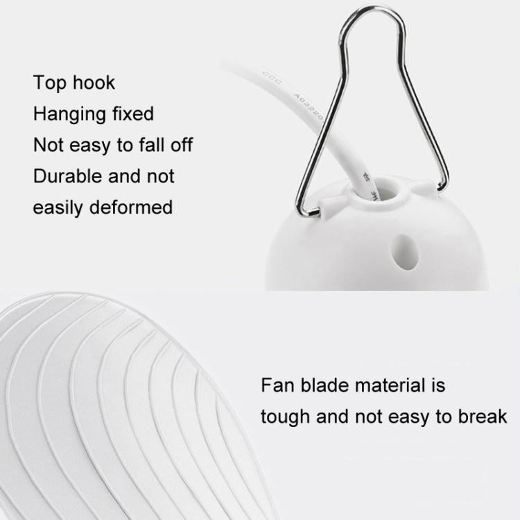 USB Home Dormitory Mute High Wind Power Mini Fan Six Blade Small Ceiling Fan, Style: Fan+Remote Control Speed Control Cord by buy2fix