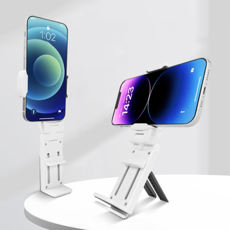 H2 Pro Multifunctional Folding 360-degree Rotating Travel Mobile Phone Lazy Holder(White) - Lazy Bracket by buy2fix | Online Shopping UK | buy2fix