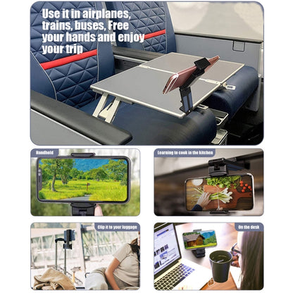 H2 Pro Multifunctional Folding 360-degree Rotating Travel Mobile Phone Lazy Holder(Black) - Lazy Bracket by buy2fix | Online Shopping UK | buy2fix