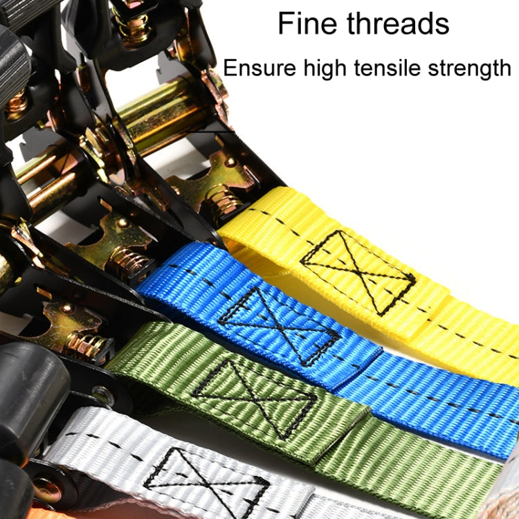 Motorcycle Ratchet Tensioner Cargo Bundling And Luggage Fixing Straps, Specification: Orange 1.5m - Towing Bars by buy2fix | Online Shopping UK | buy2fix