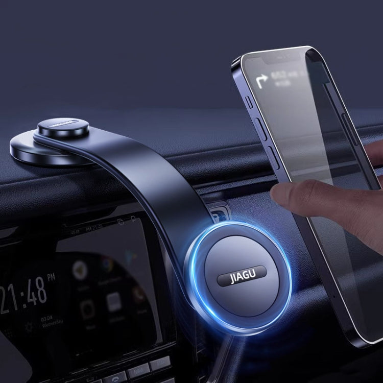 JIAGU Car Suction Cup Type Magsafe Mobile Phone Bracket Telescopic Instrument Panel Car Navigation Rack(Black) - Universal Car Holders by JIAGU | Online Shopping UK | buy2fix