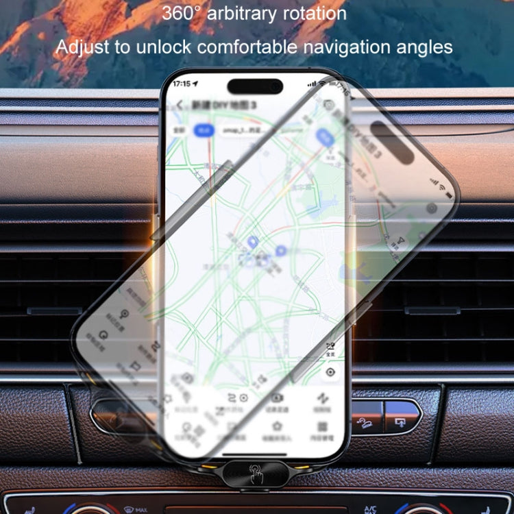 Car Magsafe Wireless Charger Transparent Induction 120W Fast Charging Universal Mobile Phone Bracket(Black) by buy2fix