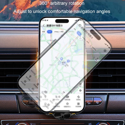 Car Magsafe Wireless Charger Transparent Induction 120W Fast Charging Universal Mobile Phone Bracket(Black) by buy2fix