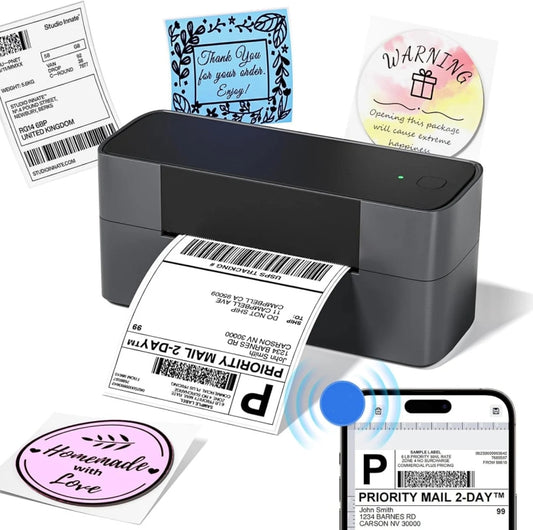 Phomemo PM245-BT Bluetooth Shipping Label Printer Support Labels Width  1- 4.6 Inch(UK Plug) - Receipt Printers by Phomemo | Online Shopping UK | buy2fix
