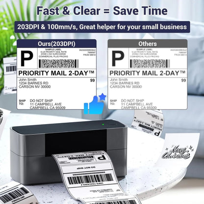 Phomemo PM245-BT Bluetooth Shipping Label Printer Support Labels Width  1- 4.6 Inch(UK Plug) - Receipt Printers by Phomemo | Online Shopping UK | buy2fix