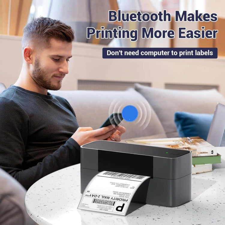 Phomemo PM245-BT Bluetooth Shipping Label Printer Support Labels Width  1- 4.6 Inch(US Plug) - Receipt Printers by Phomemo | Online Shopping UK | buy2fix