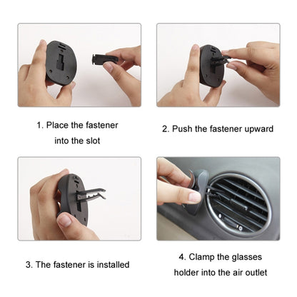 2 In 1 Car Glasses Holder Air Outlet Sun Visor Bill Holder(DM-113) by buy2fix