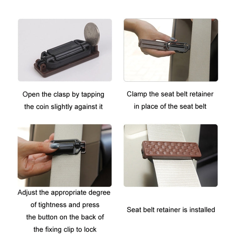 Car Safety Belt Limiter Buckle Anti-Strangle Clip(Black) by buy2fix