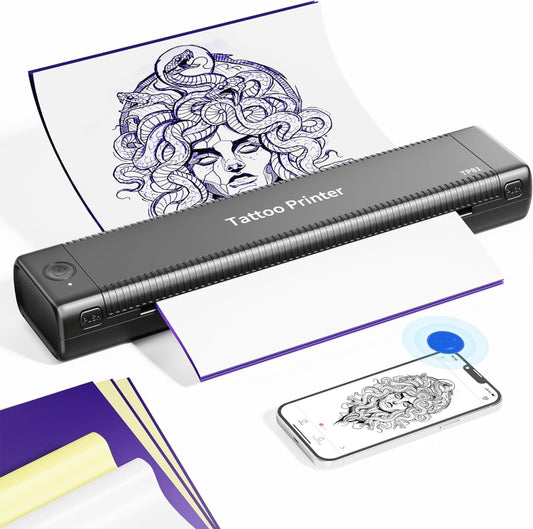 Phomemo TP81 A4 Wireless Thermal Printer Tattoo Template Printer(Black) - Receipt Printers by Phomemo | Online Shopping UK | buy2fix