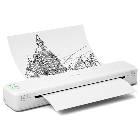 Phomemo P831 Bluetooth Portable Thermal Transfer Printer Support A4 / Letter / A5 / B5 Plain Paper Printing(White) - Receipt Printers by Phomemo | Online Shopping UK | buy2fix